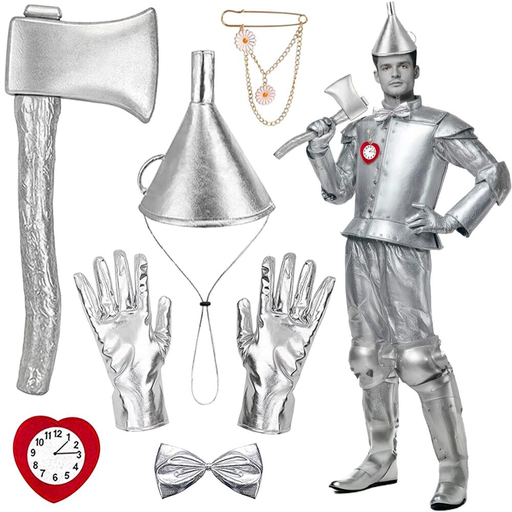 7278 6 Pack Silver Halloween Costume Accessoriess, For Adults,